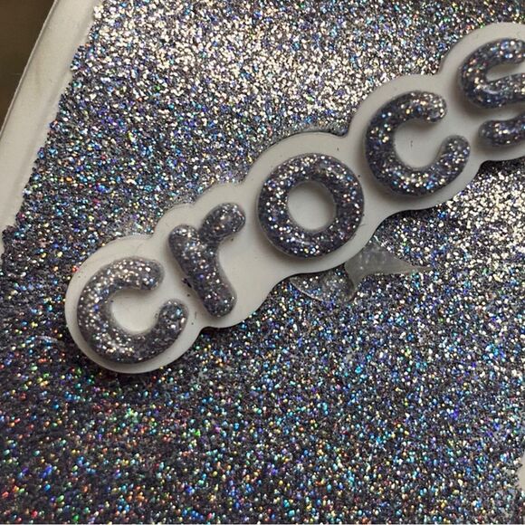 CROCS Silver and White Sandals with Chunky Sole - Picture 6 of 6